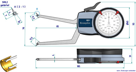 德國kroeplin內卡規H2G50尺寸圖 