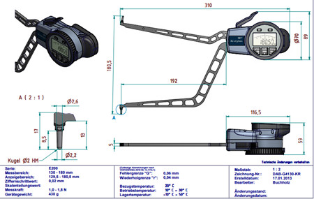 德國kroeplin數(shù)顯內卡規(guī)G4130尺寸圖 