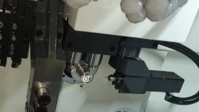 4萬轉高速電主軸，走心機銑削高速吹風筒葉片