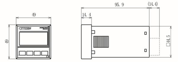 西鐵城CITIZEN顯示器IPD-CC1尺寸圖 