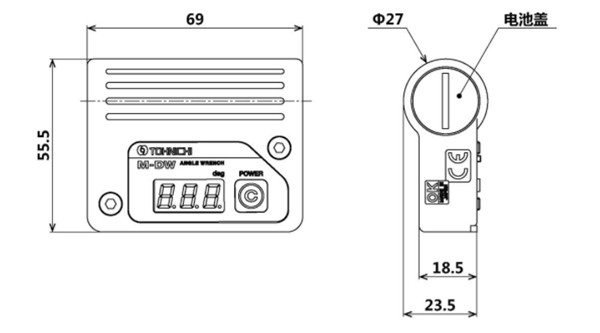 M-DW角度組件尺寸圖 