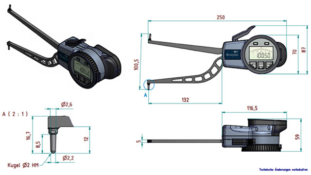 德國內(nèi)徑卡規(guī)G370尺寸圖 