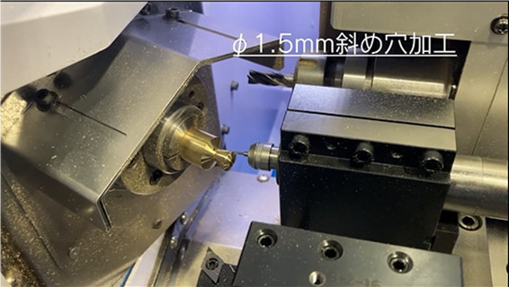 peek棒料鉆0.5mm孔，排刀機60000轉高精度高速電主軸加工