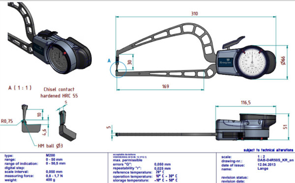 德國KROEPLIN卡規D4R50S尺寸圖 