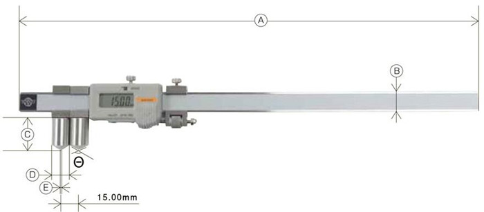 日本中村鈑金用孔距卡尺E-RY尺寸圖