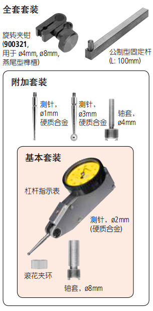 日本三豐杠桿指示表全套套裝 