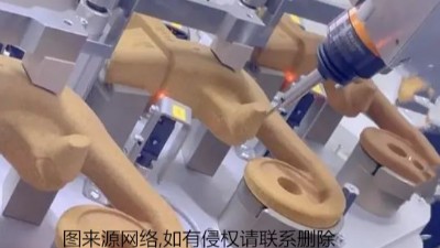 熱砂芯去除合模線毛刺，RBZ30浮動主軸帶旋轉(zhuǎn)去除