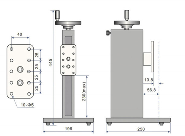 德國恩派克斯手動(dòng)測力測試臺(tái)尺寸圖 