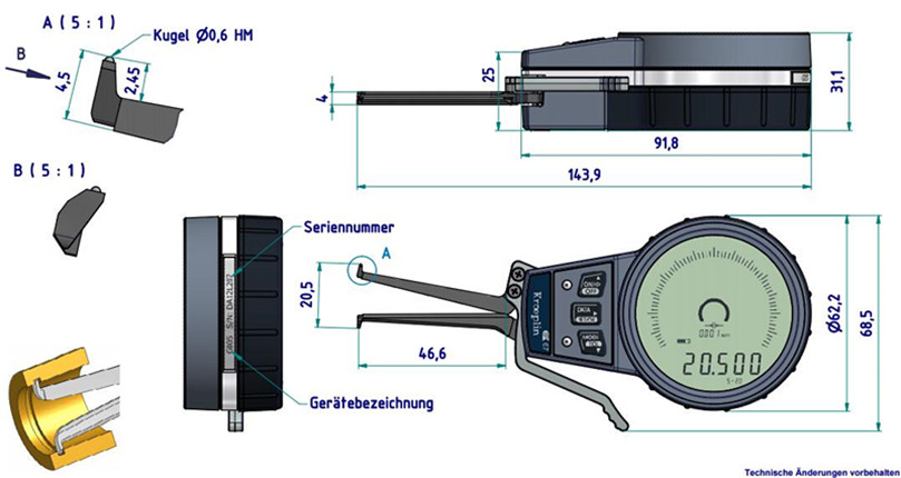 內(nèi)徑卡規(guī)G005尺寸圖 