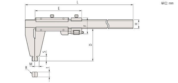 日本三豐長尺型游標卡尺160-101尺寸 