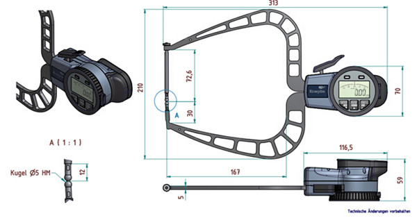 德國外卡規C450B尺寸圖 