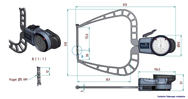 德國kroeplin外卡規D450B尺寸圖 
