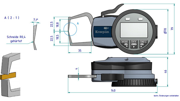 德國Kroeplin外卡規(guī)C110S尺寸圖 