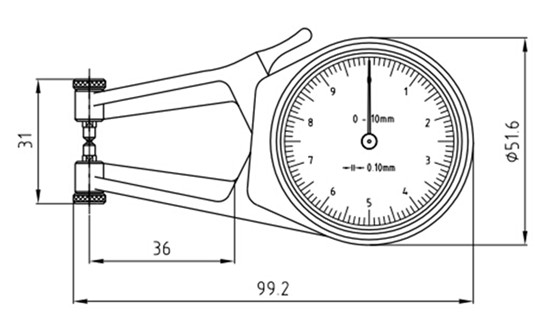 德國KROEPLIN外卡規POCO 2K尺寸圖 