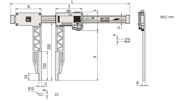 數顯式卡尺552-151-10尺寸 